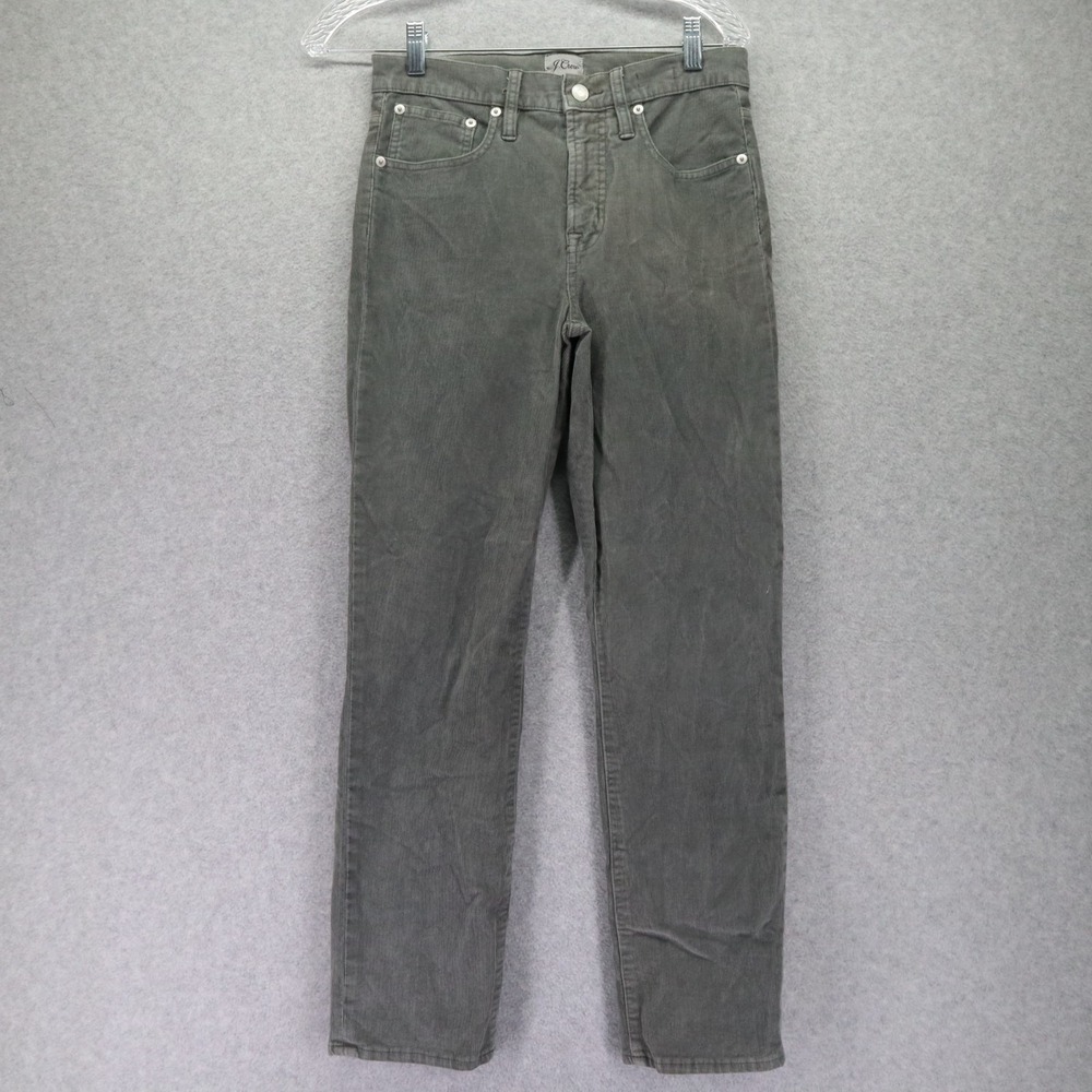J Crew Jeans Womens 26 Vintage Slim‎ Straight Flex Corduroy 5-Pocket Pants Gray